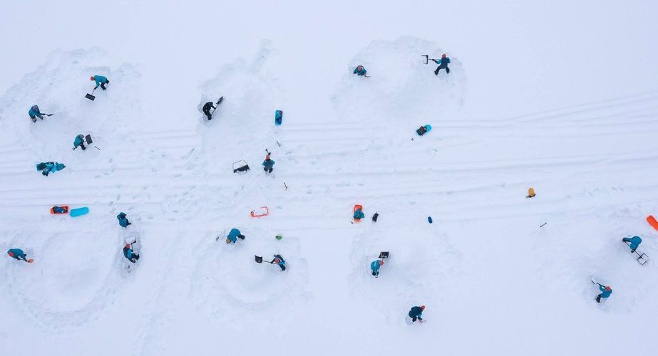 Samen quinzees bouwen